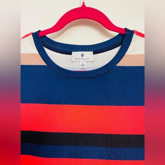 Socialite Wild Child Striped Midi Dress, Small - Picture 3 of 4